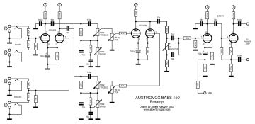 Austrovox B150 schematic circuit diagram